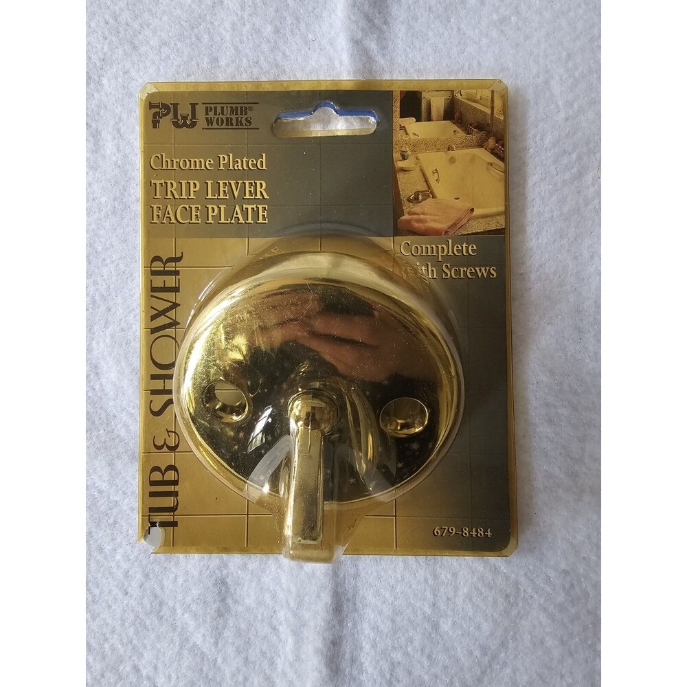 Plumb Works Chrome Plated Trip Lever Face Plate for Tub & Shower ~NEW~